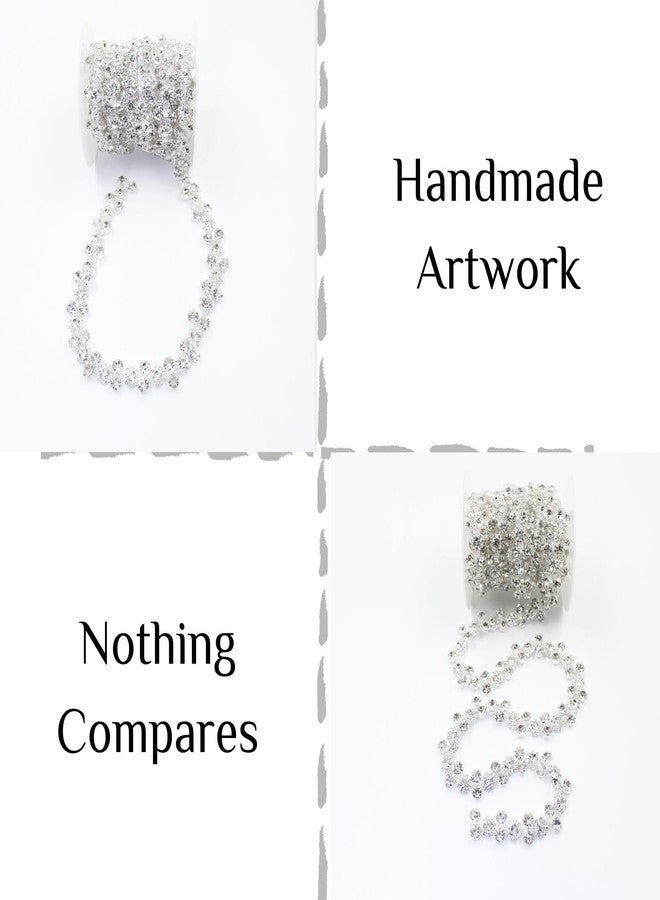 PEARLY JUN 1 Yard Crystal Rhinestone Dense Chain Rhinestone Trim Decoration for Sewing Crocodile Shoes, Clothes Mugs, for Craft Jewelry, Wedding Bouquets DIY Decoration. (ML018-silver) - Image 4