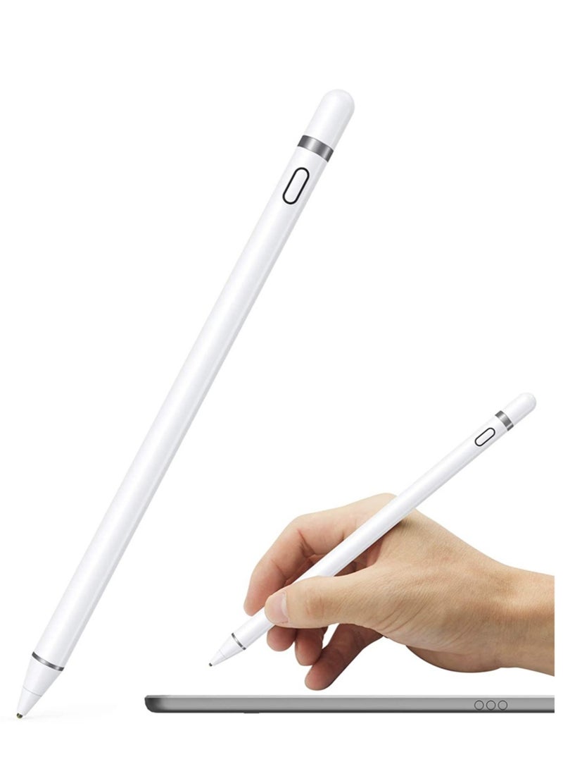 ELTRAZONE Active Stylus Pen with Palm Rejection for Precise Writing/Drawing Compatible with Apple iPad White - Image 1
