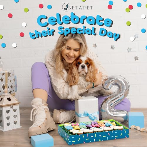 BETAPET Dog Birthday Cookies - Treats for Dogs at Any Age - Made With Human-Grade Ingredients - Happy Bday Cookies for Boy or Girl Puppy - First Bday Gift - Baked Fresh in USA - Image 5