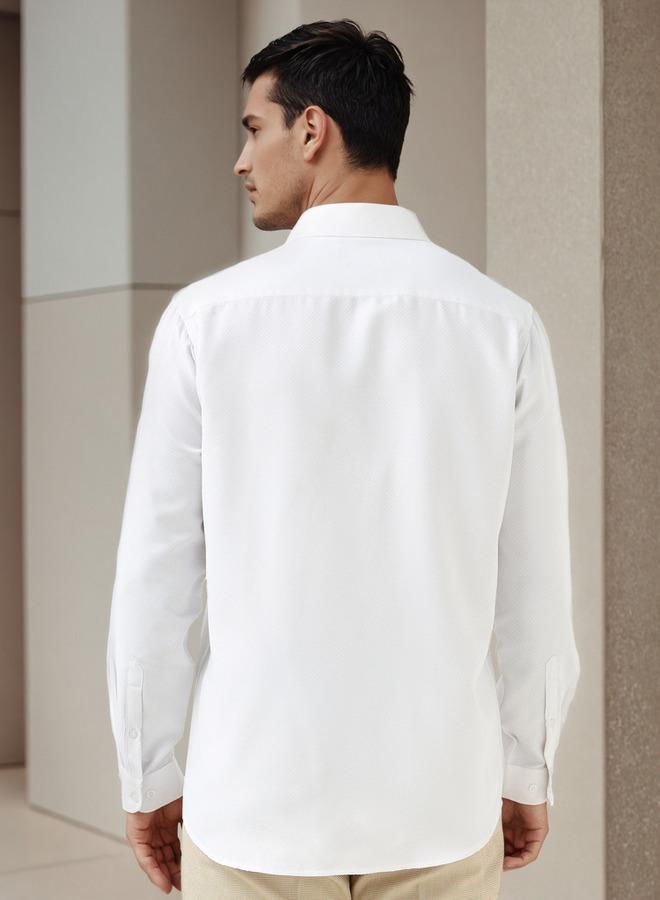 سبلاش فيڤ قميص رسمي بقصة عادية بنسيج دوبي - Image 3