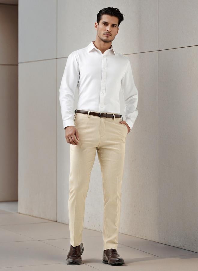 سبلاش فيڤ قميص رسمي بقصة عادية بنسيج دوبي - Image 2