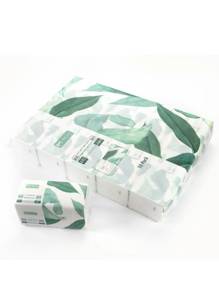 Perfect Life HAB Facial Tissue, 10 Boxes - Each Package Contains 800 Tissues, 4 Layers  - Image 1