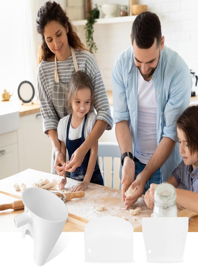 قمع دقيق متوافق مع خلاطات كيتشن إيد ذات الرأس المائل، أنبوب صب لأوعية سعة 4.5-5 كوارت، ملحق خبز مانع للانسكاب للمكونات الجافة، مصنوع من مادة ABS، أبيض - Image 5