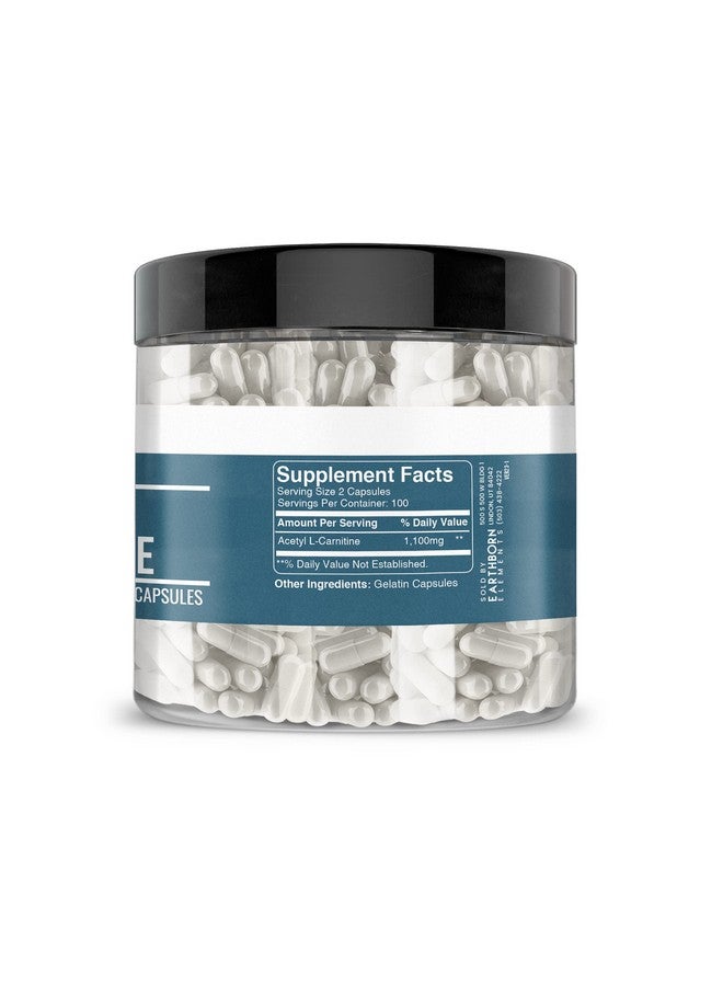 earthborn elements Acetyl Lcarnitine 200 Capsules Pure & Undiluted No Additives - Image 4