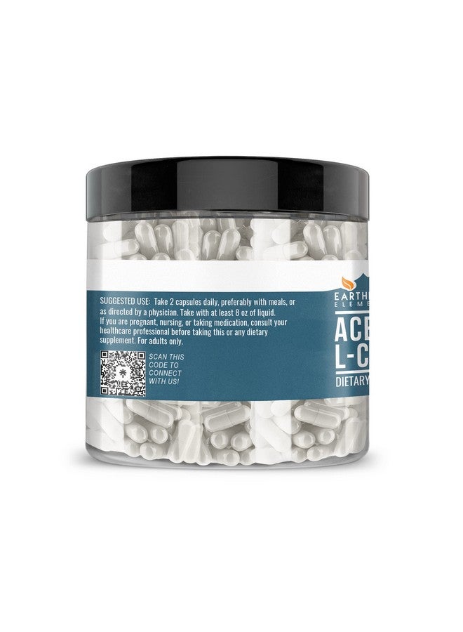 earthborn elements Acetyl Lcarnitine 200 Capsules Pure & Undiluted No Additives - Image 3