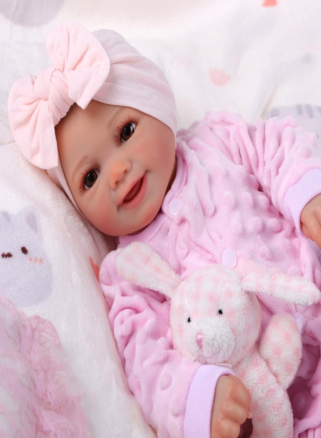 BABESIDE Reborn Baby Dolls Sunny - 17.5Inch Cute Soft Vinyl Realistic Baby Doll Poseable Smiling Real Life Baby Dolls with Complete Accessories for 3+ Years Old Gifts - Image 4