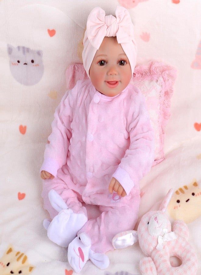 BABESIDE Reborn Baby Dolls Sunny - 17.5Inch Cute Soft Vinyl Realistic Baby Doll Poseable Smiling Real Life Baby Dolls with Complete Accessories for 3+ Years Old Gifts - Image 5