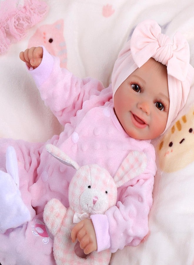 BABESIDE Reborn Baby Dolls Sunny - 17.5Inch Cute Soft Vinyl Realistic Baby Doll Poseable Smiling Real Life Baby Dolls with Complete Accessories for 3+ Years Old Gifts - Image 3