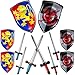 Poen 12 Pcs Inflatable Sword and Shield Knight Party Favors Set Blow up Medieval Sword Shield for Prince Party Favors Decorations Cosplay Accessories LionDragon - Image 2