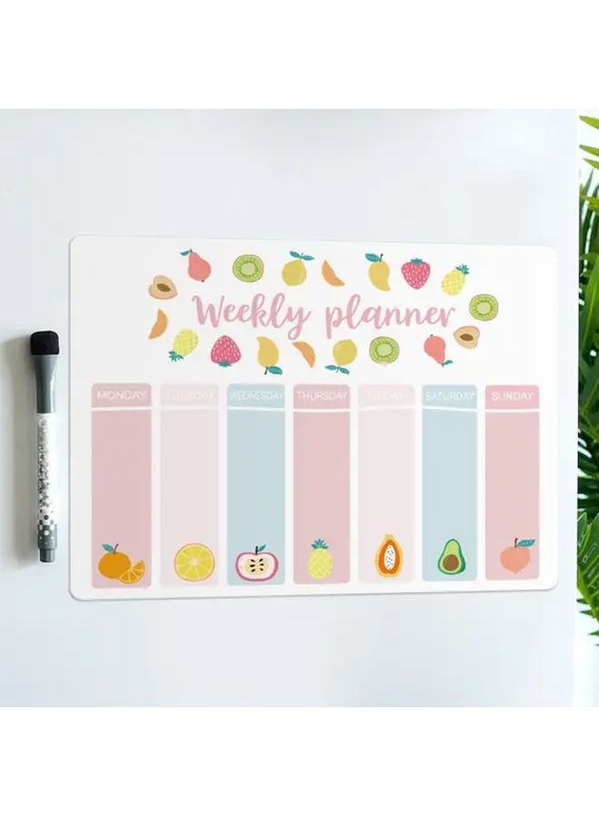 Magnetic Calendar Notepad With Colorful Sloth Design Erasable Fridge Message Board For Kitchen Office Home - Image 3