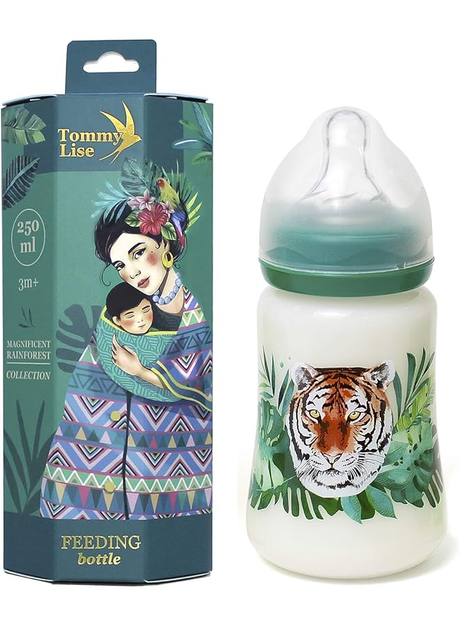 Tommy Lise Wide Neck Baby Feeding Bottle Sutable For 3 6 Months Wild And Free 250 Ml  - Image 1