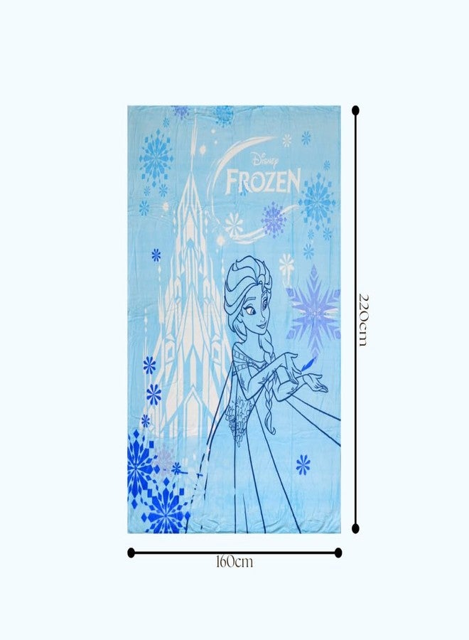 DECOVIA Disney Kids Printed Single Bed Blanket | Soft & Cozy Cartoon Blanket for Girls | Lightweight Winter AC Blanket (Frozen) - Image 3
