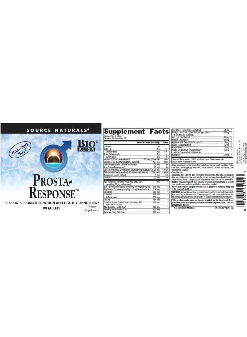 Source Naturals Prosta Response 90 Tablets | Herbal Botanical Supplement | Plant-Based Daily Wellness Formula - Image 2