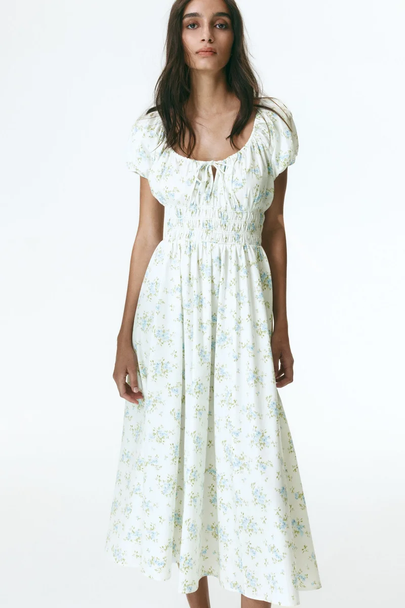 H&M Smocked-waist cotton dress