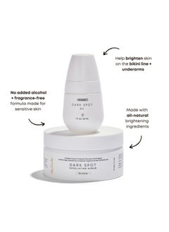 Bushbalm Ultimate Brightening Routine - Radiant Reset Exfoliating Ingrown Hair Pads, Bermuda Body Scrub And Bermuda Dark Spot Oil With Txa, Aha, And Bha For Dark Spots Ingrown Hair & Razor Bumps  - Image 2