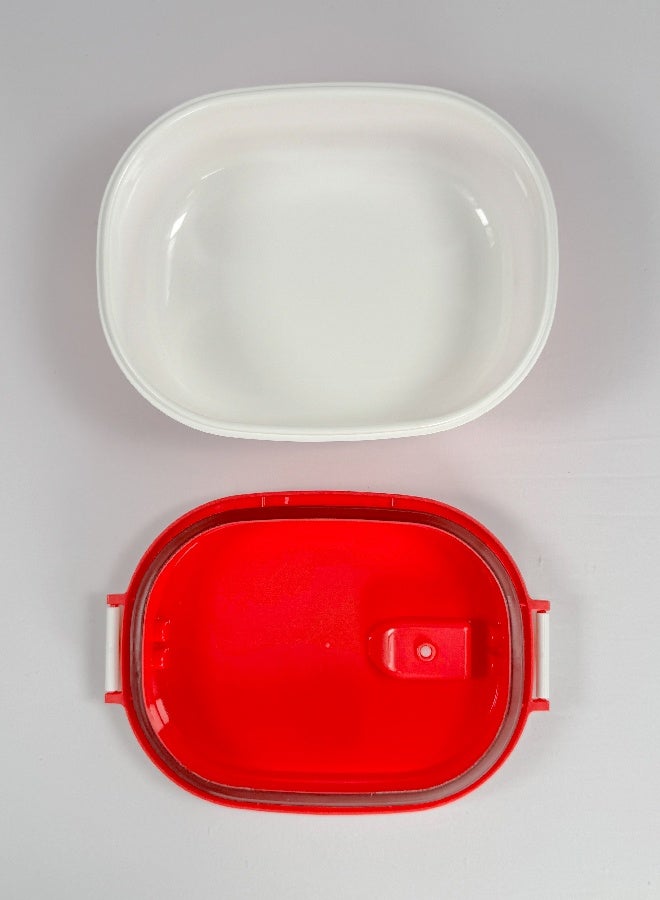 توشيونيكس صندوق غداء بحجرة واحدة ومقبض، آمن للاستخدام في الميكروويف، مانع للتسرب، خالٍ من مادة BPA، تخزين طعام مدمج للمكتب والمدرسة وصالة الألعاب الرياضية والسفر - 1.05 لتر، 20×14×7 سم - Image 4