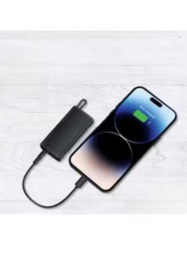 REBENUO Mini Power Bank 5000mAh – Ultra-Compact Portable Charger with Built-in Charging Cable, Fast USB Output, Lightweight Pocket Battery Pack for iPhone, Samsung, Android & USB Devices – Slim Emergency Travel Power Bank with Fast Charging Support - Image 4