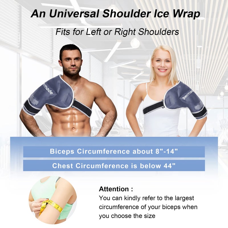 Permade Shoulder Ice Pack Rotator Cuff Cold Therapy, Reusable Ice Pack Wrap Shoulder Cold Pack - Image 2