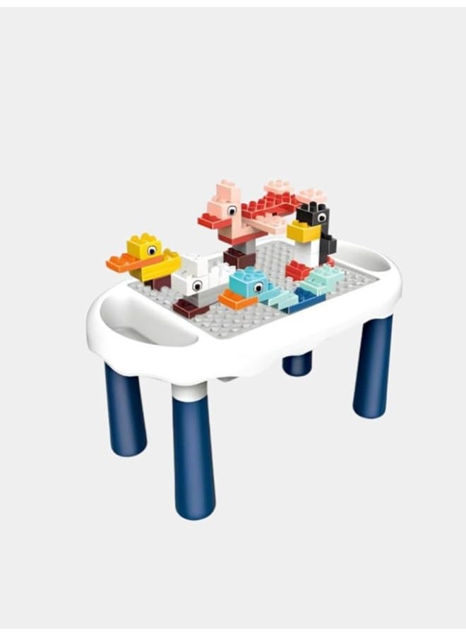 6-in-1 Kids Block Table Set, 47 Pieces Building Blocks, Educational Activity Table For Ages 3+ - Image 3