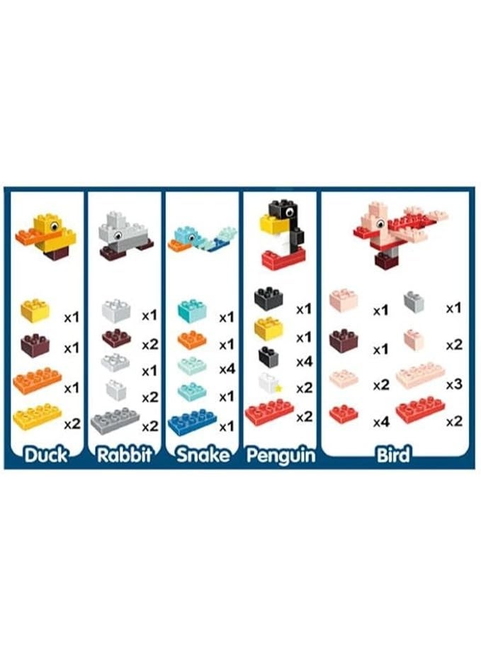 6-in-1 Kids Block Table Set, 47 Pieces Building Blocks, Educational Activity Table For Ages 3+ - Image 4