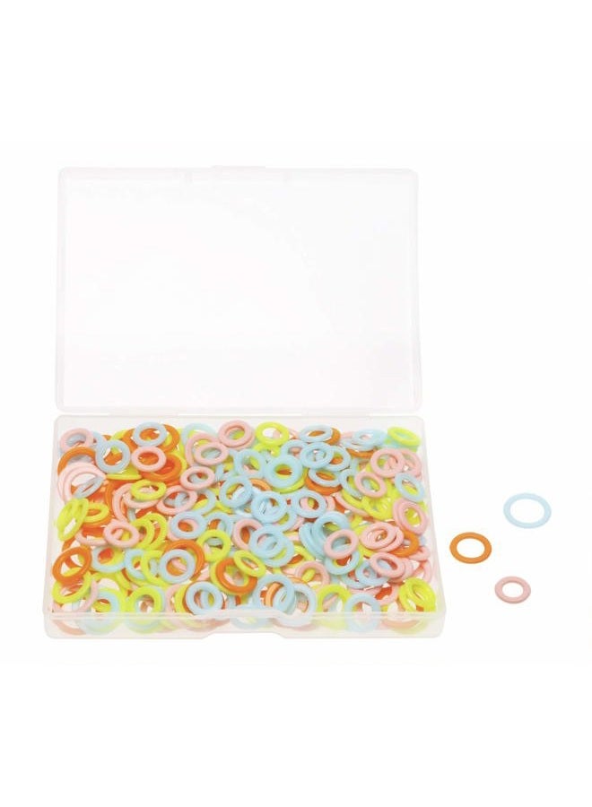 Mini Skater 300 Pcs 3 Sizes Knitting Marker Round Rings (Colored) - Image 5