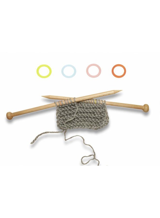 Mini Skater 300 Pcs 3 Sizes Knitting Marker Round Rings (Colored) - Image 2