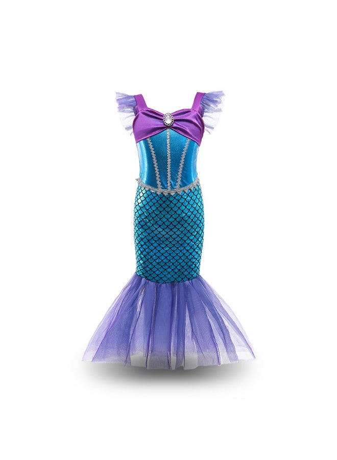 NIBEMINENT There are various Halloween costumes, children's mermaid dresses, Christmas girl princess dresses, children's performance costumes and stage costumes - Image 1