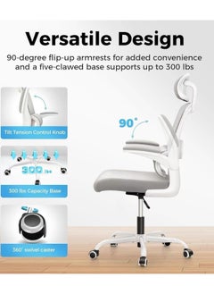 Multiwood Ergonomic High Back Mesh Office Chair – Adjustable Armrests, Lumbar Support, Swivel & Tilt Function – Premium Executive Chair for Home Office & Gaming  - Image 5