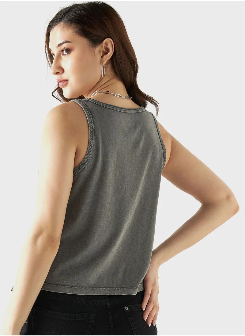 لي كوبر Logo Detail Tank Top