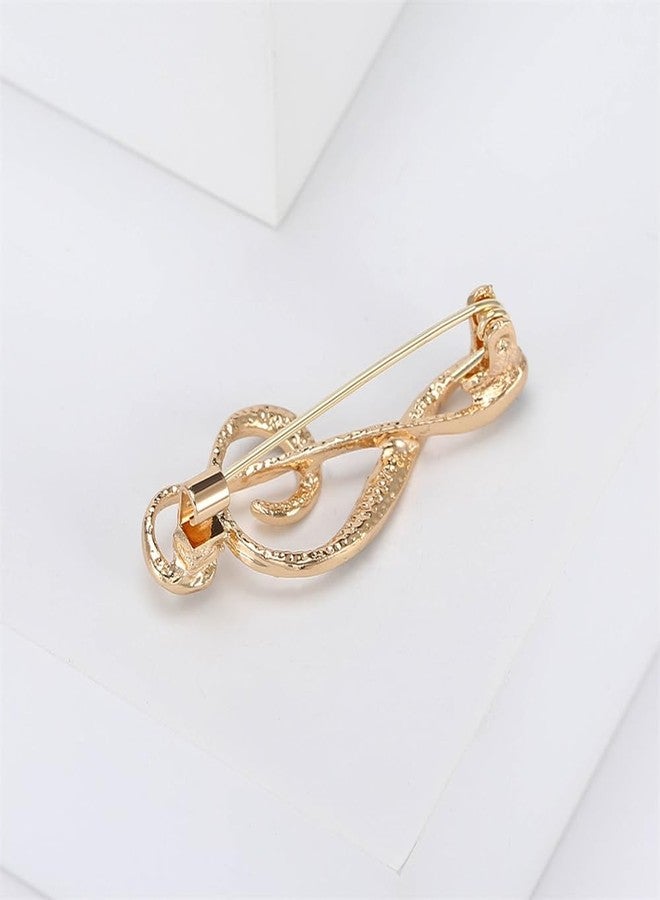 OIDIMS Fashion Music Note Brooch Lapel Pin For Women Men Elegant Musical Treble Clef Corsage Brooches Scarf Jackets Dress Suit Shirt Bag Hat Simple Accessories Delicate Birthday Wedding Jewelry Gifts (Gold-Tone) - Image 5