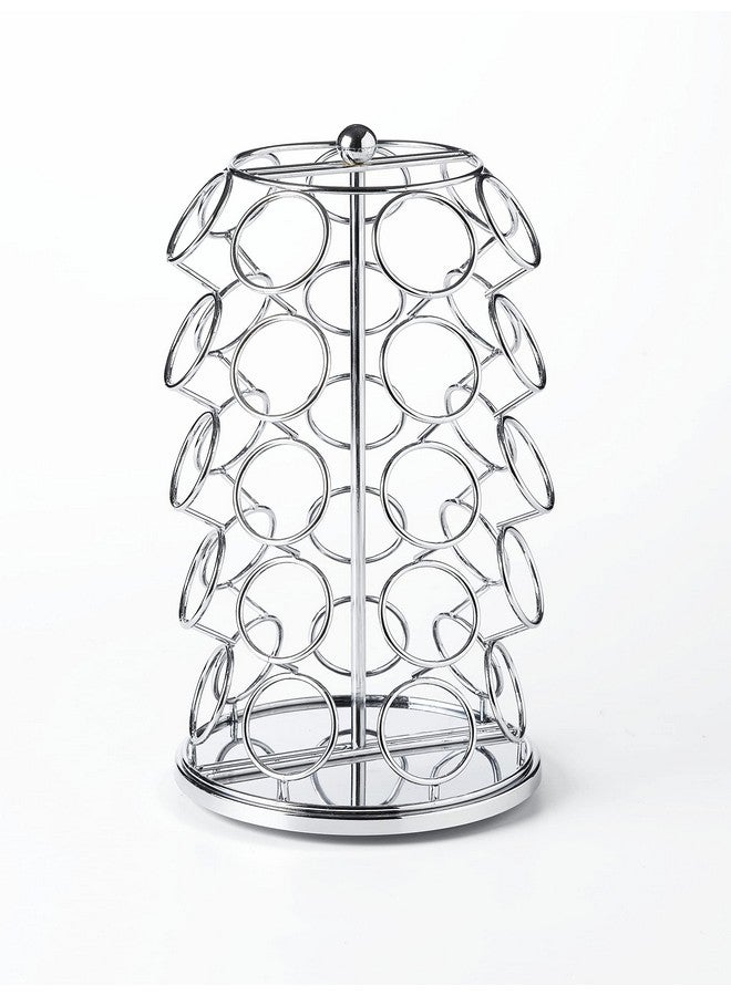Nifty Solutions Nifty K Cup Holder - Compatible with K-Cups, Coffee Pod Carousel | 35 K Cup Holder, Spins 360-Degrees, Lazy Susan Platform, Modern Chrome Design, Home or Office Kitchen Counter Organizer - Image 1