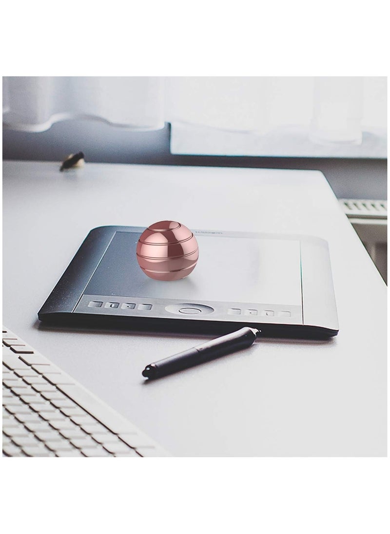 Laravel - Kinetic Ball Spinner For ADHD Anti Anxiety, Optical Illusion Fidget Spinning Gyro Ball, Cool Metal Executive Desk Toys Ball, Quiet and Silent Desk Toys for Office for Adults, Kinetic Optical Illusion Fun Desk Toys, Cool Gadgets for Anxiety - Image 1
