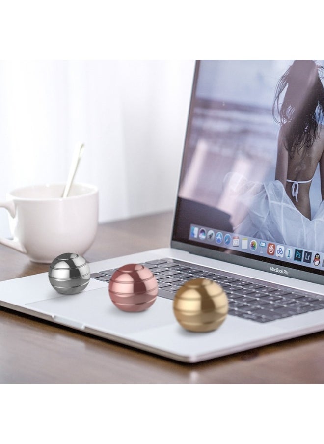 Laravel - Kinetic Ball Spinner For ADHD Anti Anxiety, Optical Illusion Fidget Spinning Gyro Ball, Cool Metal Executive Desk Toys Ball, Quiet and Silent Desk Toys for Office for Adults, Kinetic Optical Illusion Fun Desk Toys, Cool Gadgets for Anxiety - Image 1
