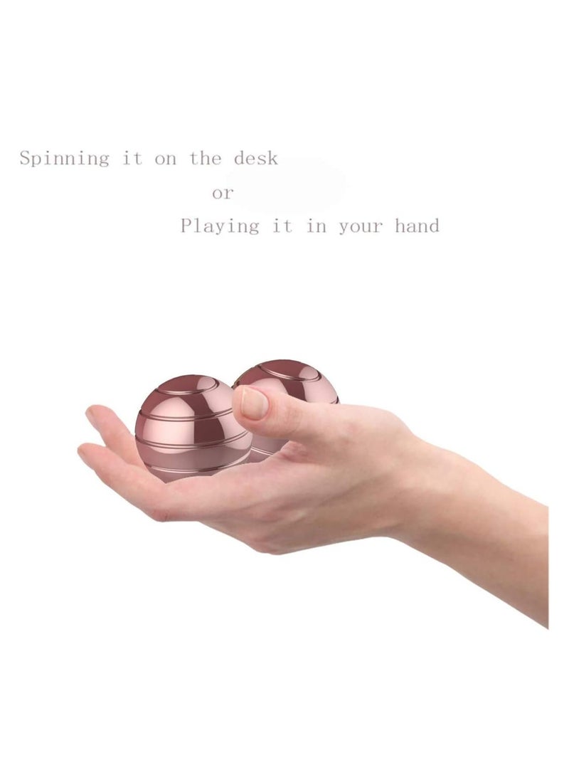 Laravel - Kinetic Ball Spinner For ADHD Anti Anxiety, Optical Illusion Fidget Spinning Gyro Ball, Cool Metal Executive Desk Toys Ball, Quiet and Silent Desk Toys for Office for Adults, Kinetic Optical Illusion Fun Desk Toys, Cool Gadgets for Anxiety - Image 1