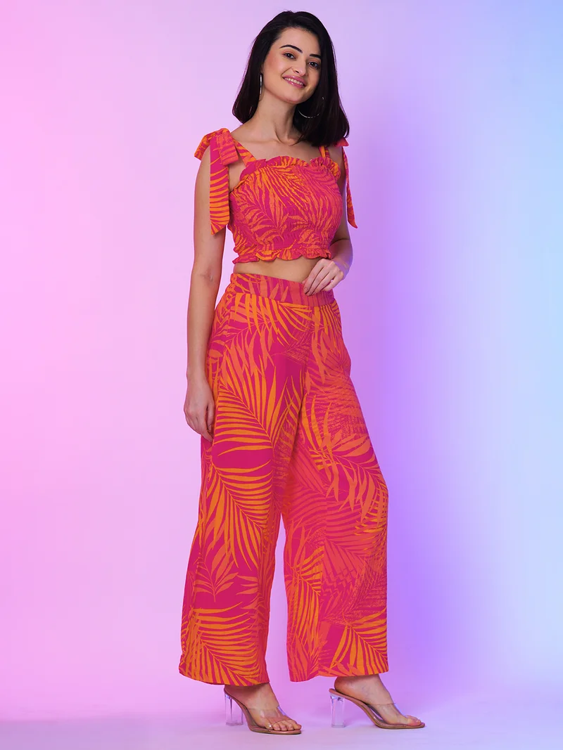globus Women Tropical Printed Co-Ord Set