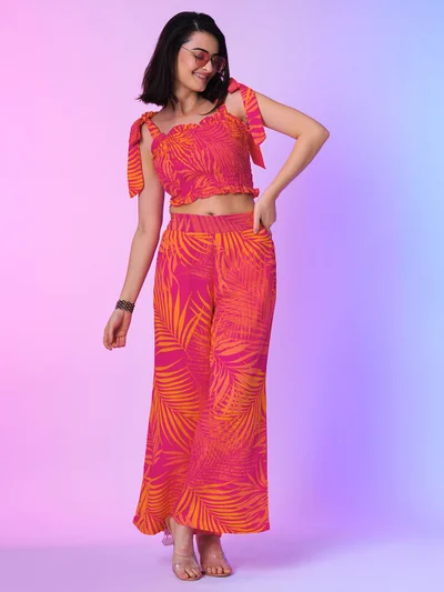 globus Women Tropical Printed Co-Ord Set