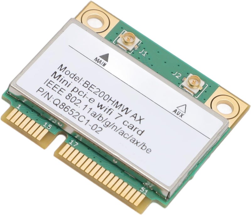 بطاقة شبكة Mini PCI E 7، بطاقة شبكة 7 بسرعة 8,774 ميجابت في الثانية، 2.4 جيجاهرتز 5 جيجاهرتز 6 جيجاهرتز، BT 5.4، دعم MU-MIMO للكمبيوتر الشخصي، مع 11، نظام تشغيل Chrome (بدون هوائي) مناسب كل بيئة - Image 5
