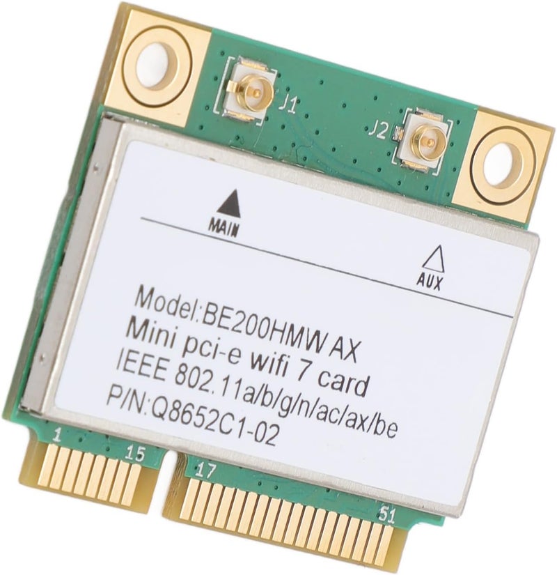 بطاقة شبكة Mini PCI E 7، بطاقة شبكة 7 بسرعة 8,774 ميجابت في الثانية، 2.4 جيجاهرتز 5 جيجاهرتز 6 جيجاهرتز، BT 5.4، دعم MU-MIMO للكمبيوتر الشخصي، مع 11، نظام تشغيل Chrome (بدون هوائي) مناسب كل بيئة - Image 2