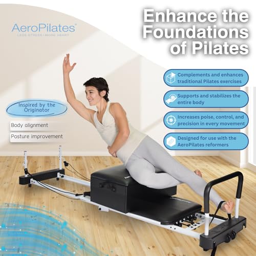 AeroPilates Box & Pole – Pilates Reformer Accessory for Strength, Balance & Flexibility – Includes Adjustable Support Pole, Strap & Instructional Workout Video – Compatible with All Pilates Reformers - Image 4