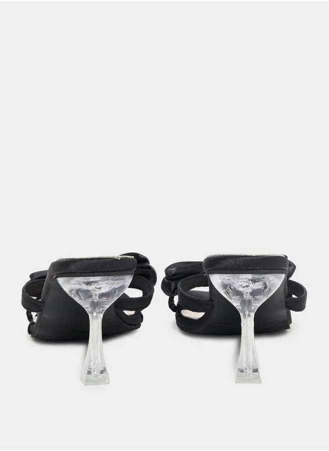 Styli Bow Design Decor Heeled Sandals