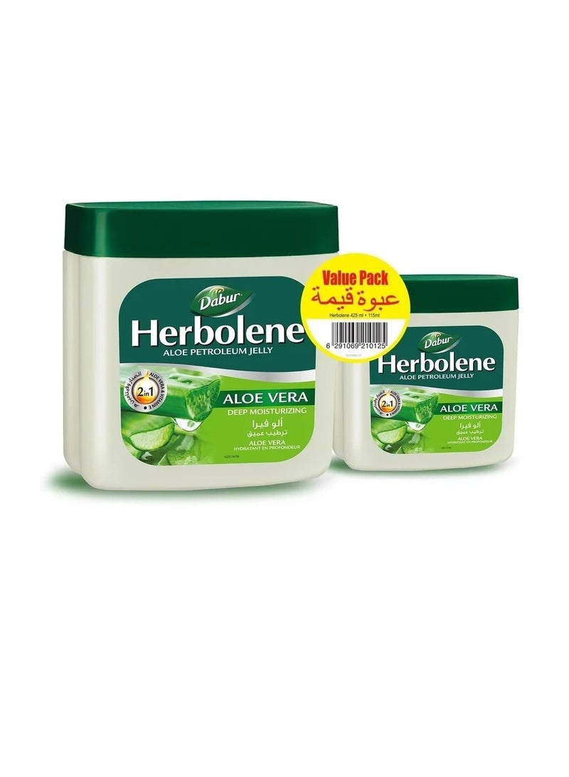 دابر طقم فازلين هيربولين مكون من عبوتين بحجم - 425 مل + 115 مل