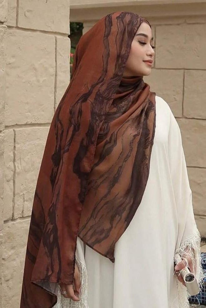 FANXIN Ethnic Style Satin Polyester Shawl Wrap for Women - Elegant Floral Design, Lightweight Scarf for All Seasons
