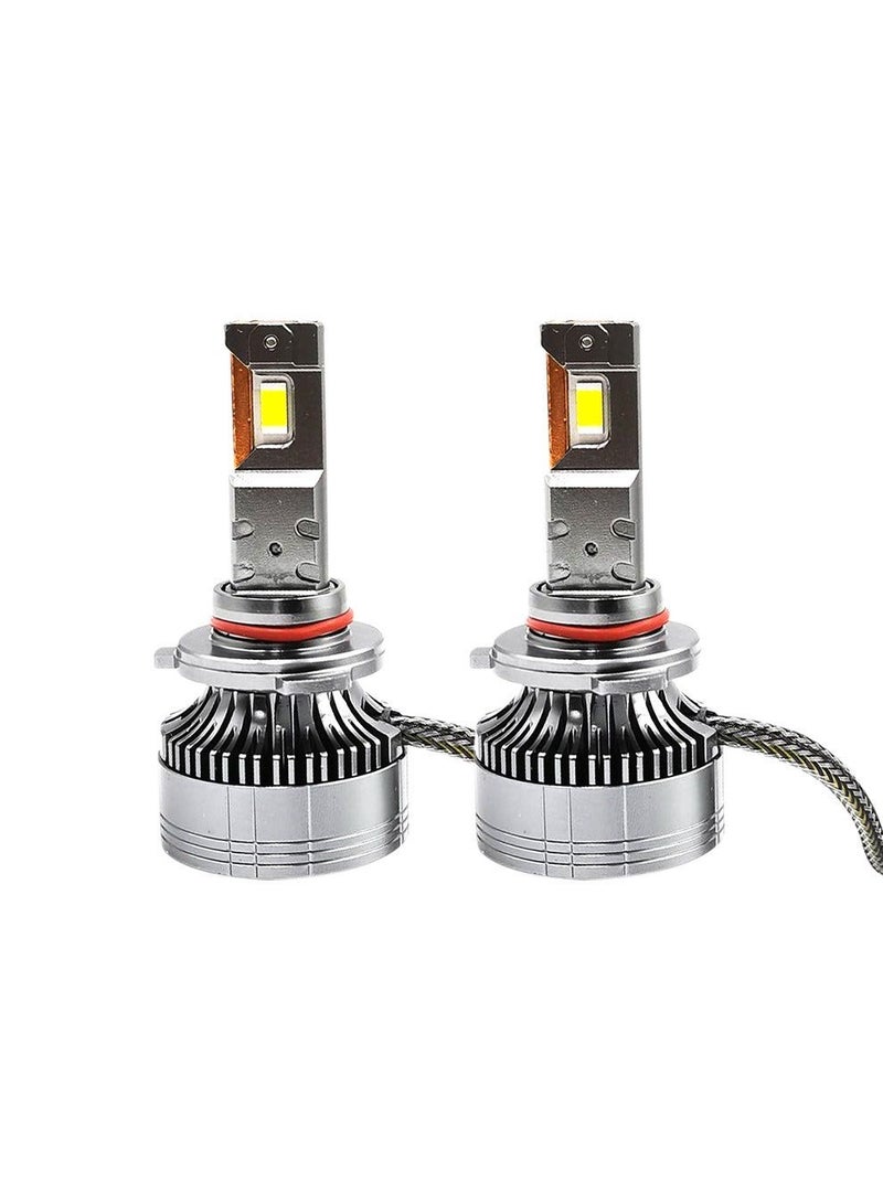 100Miles Car LED Head Light 9005 75W 12000LM 6500K Car LED Headlight With Cooling Fan System - 100 Miles - Image 2