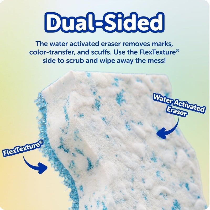 Scrub Daddy Eraser Daddy 10X Cleaning Sponge 2 Pack Dual-Sided Magic Eraser with Scrubbing Gems, Multi Surface Stain Remover Sponge for Kitchen, Bathroom, Walls and Household Cleaning - Image 3