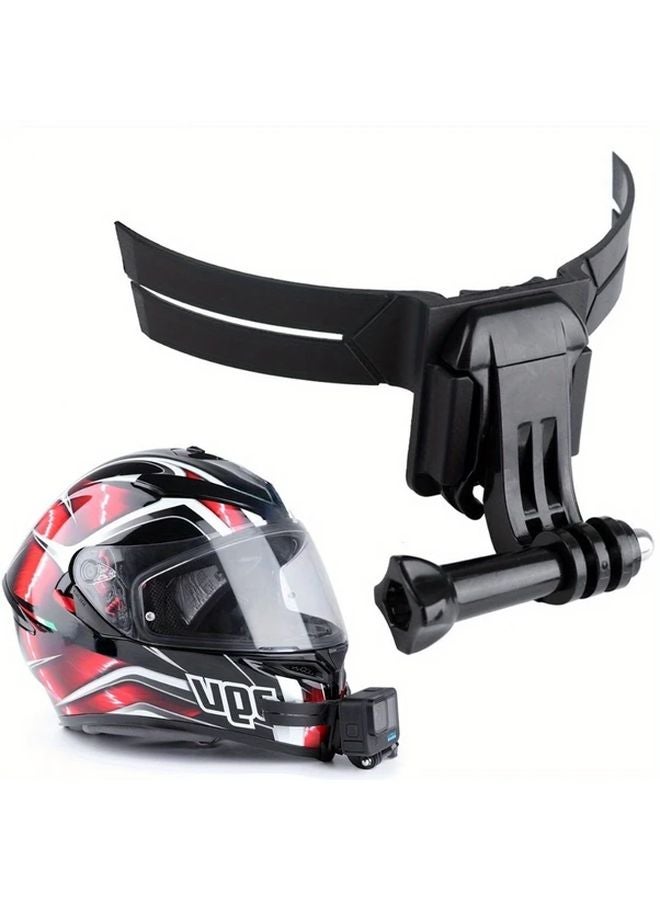 Black Motorcycle Helmet Chin Mount Adjustable Action Camera Bracket For Sports Recording - Image 5