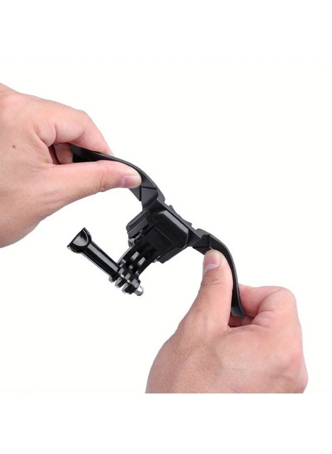 Black Motorcycle Helmet Chin Mount Adjustable Action Camera Bracket For Sports Recording - Image 4