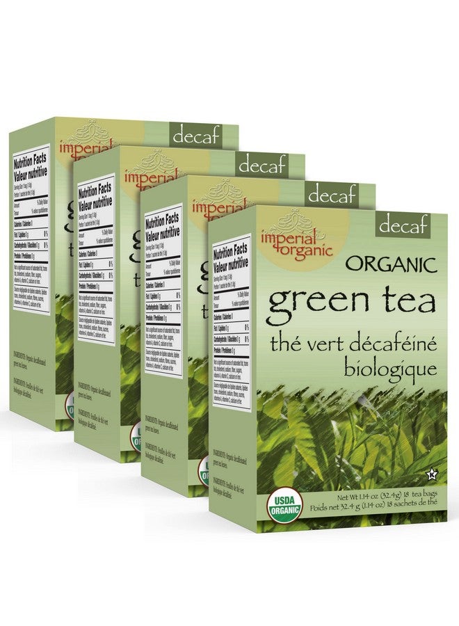 Uncle Lee's Tea Organic Decaf Green Tea, 100% Natural Premium Green Tea Bags, Fresh Flavor, Enjoy with Honey, Hot Tea or Iced Tea Beverages, Pack of 4-18 Tea Bags per Box - Image 1