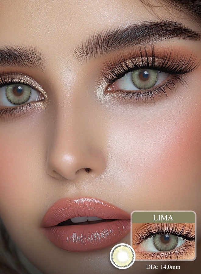 سيدة جديدة عدسات لاصقة ملونة خضراء من فريش ليدي للاستخدام السنوي - Image 1