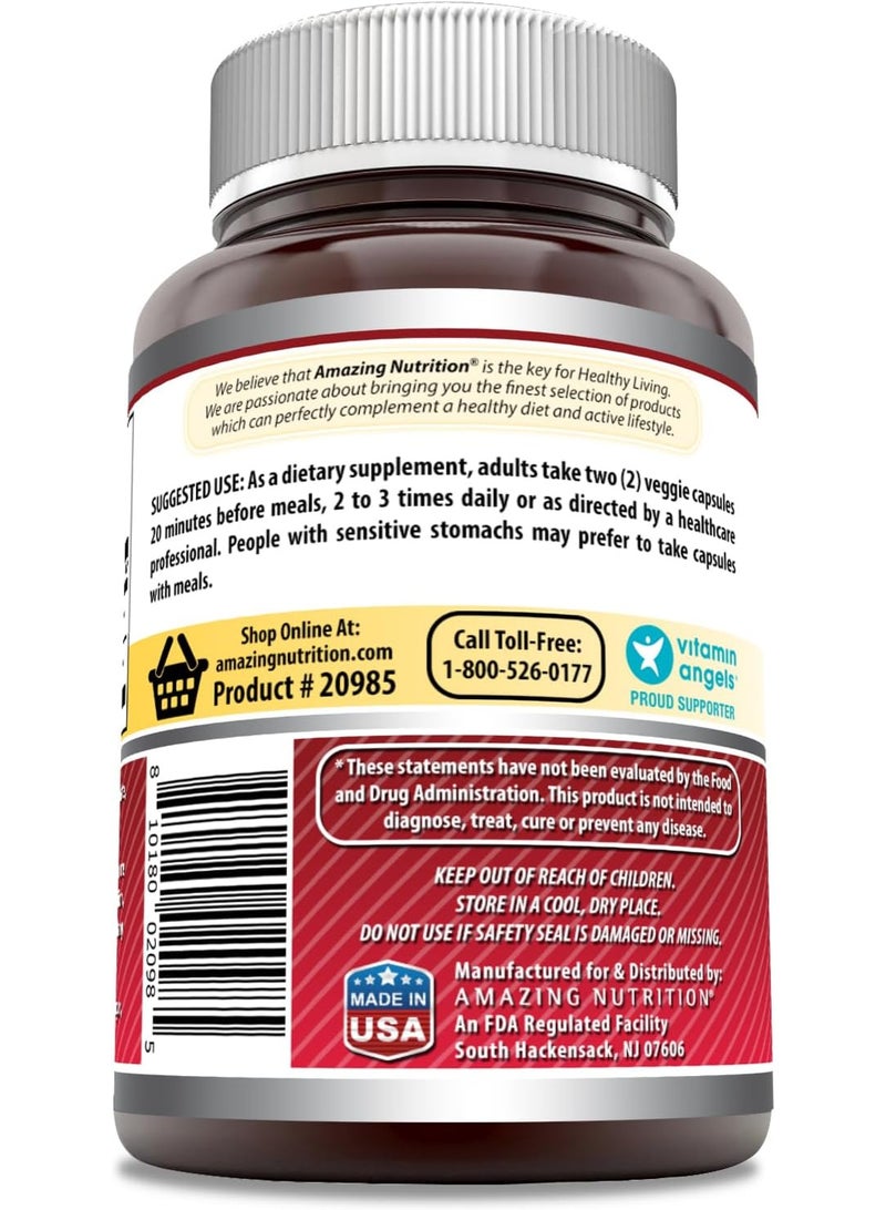 Amazing Nutrition Quercetin 800mg with Bromelain 165mg, 120 Veggie Capsules - Image 3