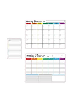 Cool Baby COOLBABY Magnetic Dry Erase Calendar Whiteboard for Refrigerator 3 Boards Included Monthly Weekly Daily Calendar Whiteboard for Family Planner Kitchen Schedule Board 6 Markers 1 Eraser  - Image 2